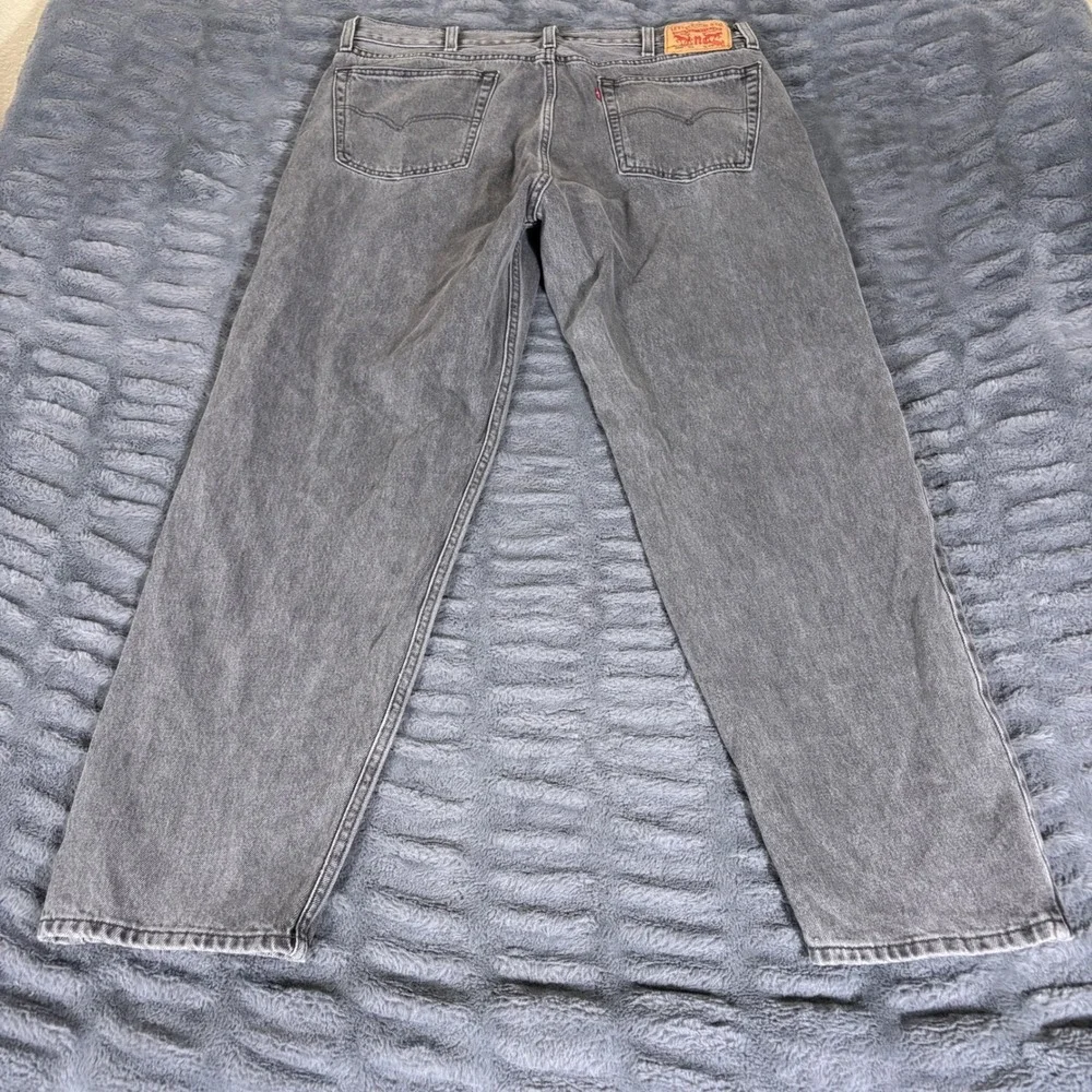 Levis 550 92 Relaxed Tapered Jeans Mens 38x30 Gray Faded Black Denim AQ537